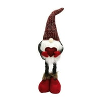 Dekoracije za Valentinovo crvena i siva ljubav pletena lutka