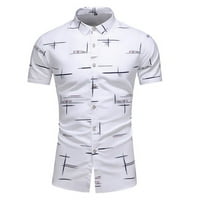 Buigttklop Nema granica Muška majica Čišćenje plus veličina MAN V-izrez Kratki rukav The Majica Summer Summer Print Button bluza
