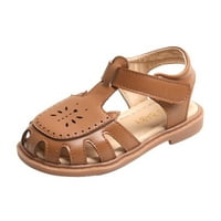 Oalirro - Odabrana devojka sandale za mališane FAU kožne tkanine zatvorene cipele na plaži Veličina