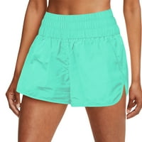 Žene trčanje Brze suho kratke hlače Elastična struka joga hlače Sportske hlače Mint zelene l