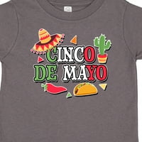 Inktastic Cinco de Mayo sa Sombrero Red Chili Pepper Taco i Cactus poklon malih dječaka ili majica Toddler