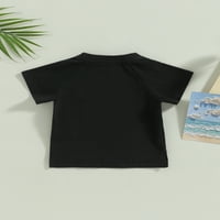 Unise Toddler Baby Boy Girl Basic Solid Cotton Majica kratkih rukava Crewneck Tee majice na vrhu Bluze Summer odjeća