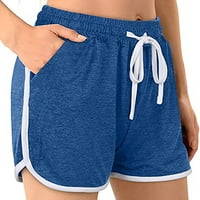 Ženske kratke hlače Žene Visoke struke joge hlače Žene zavoja elastične struke povremene kratke hlače