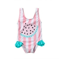 Aunavey Toddler Baby Girl Jednodijelni kupaći kostimi vodeni sladolonski sladolebovi srušili su ljetni bikini kupaći kostim