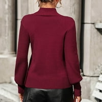 Ženski džemper za kornjače Jesen Trendy Classic s dugim rukavima Slim Fit pletena pulover Majica vrhova