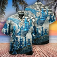 Unizno majice za muškarce Havajski muške košulje Kubanske ovratnike Print Muška odjeća Modni ulični