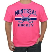 Divlji Bobby Grad Montreal Hokej Fantasy Fon Sports Muška majica, Neon Pink, 4x velika
