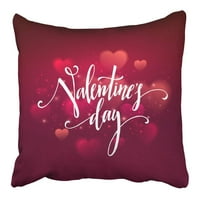 Crvena sretna sjajna srca bokeh valentinovo šarena ljubav romantična prekrasna zamućeno jastučni jastuk