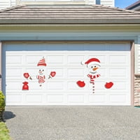Ikohbadg Premium odmorski ukras Garažna zidna naljepnica - Transformirajte svoj prostor sa božićnim dekornim snjegovicom za izraz magnetske hladnjače