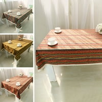 Gooye Bohemia stil prugasti uzorak i pamučna stolna krpa šareno geometrijsko bijeli čipkani ukrasni poklopac stola