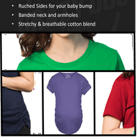 Materinstvo ledene ledene trudnice Theee Novelty Baby Bump najava o trudnoći majica - L