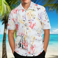 Majica za muškarce, muške havajske majice na Havaju rever kratkih rukava
