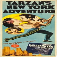 Tarzan's New York Avantura od donje lijeve strane: John Sheffield Maureen O'Sullivan Johnny Weissmuller 1942. Movie Poster Masterprint