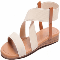 Želja elastične slatke ravne sandale za žene casual ljetne cipele za plažu Sandal za odmor za odmor