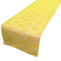 Slabo težina cvjetni čipkani trkač za stol za stol za vjenčani stol gornji dekor marigold žut