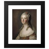 Jean-Marc Nattjer Crna modernog uokvirenog muzeja Art Print pod nazivom - Portret Marie-Adelaide Francuske,