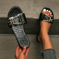 Kućni papuče za žene Ženska moda Velike veličine Jednobojno Teksturirani metalni kopči Slane sandale