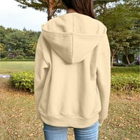 Meichang puni zip hoodie casual solid boja dukseva za vježbanje jakne za crtanje udobnih dugih rukava