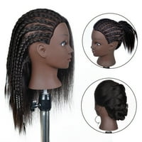 Afrička američka manequin glava pravi kosu manikin glava za stil crno