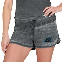 Ženski koncepti Sport charcoal Carolina Panthers Resurgence Waffle pletene kratke hlače
