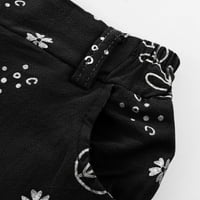 Žene povremene pamučne konusne kapri-hlače Kastri Kangolo za kašalj s elastičnim strukom Crošeni pantalona
