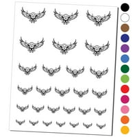 Veličanstvena barna sova leteće vodootporne privremene tetovaže postavljene lažne umjetničke kolekcije - bijelo