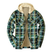 Muška zimska jakna - kabel na kaputu Comfy labave košulje jakna topla casual jakna turtleneck gumb-down
