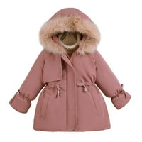 Leesechin Toddler Jakne, zimsko čišćenje Dječji pamučni kaput Djevojke zadebljane kapuljače modne casual djevojke kaput