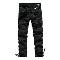 Petort Teretne pantalone za muškarce Stretch Ležerne prilike višestruki džepovi na otvorenom ravno tipom