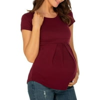Ženske majice majice kratki rukav Tinered osnovna ležerna trudnoća TOP Ljeto Ženska odjeća za majčinstvo