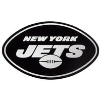 Muška antigua Heather Siva New York Jets Metalik Logo Fortune Quarter-Zip Jacket