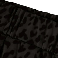 Hlače za žene visokog struka Leopard Print TrackString ravno hlače Ležerne prilike udobne salone sa