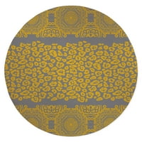 Mingleopard Siva i zlatna tepih za područje Kavka dizajna