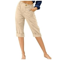 Plus veličine Ženske hlače čišćenje Ženske labave široke pantalone za noge visoke struke ravno hlače