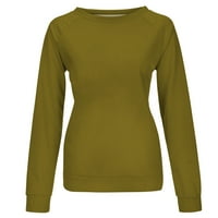 Prevelizirani pulover pulover punog rukava za žene Solid Color Crew Crct Actitheard Streetwear Plavni