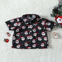 Douhoow Toddelr Božićna odjeća postavila je dječji luk kratkim rukavima santa majicama