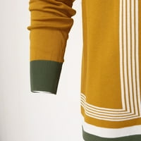Aaimomet Polo majice za muškarce Elastični pleteni džemper s dugim rukavima