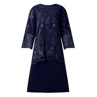 Haljine za žene Dužina koljena A-line Ležerne prilike s dugim rukavima Ljeto A-line haljina 2xl