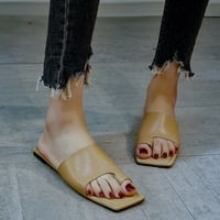 Klizni sandale za žene - Ležerne prilike otvorene nožne prste Roman Retro Toe Ring Beach Novi stil Summer Slane Slide Sandale # Khaki-38