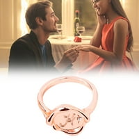 Prstenovi za ženske cvijeće Engleski slovi Rose Gold Diamond narukvica Pismo Prvi prsten nakit odobrenja