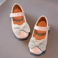 Caicj Toddler Cipele Ljeto i jesenski modne djevojke Ležerne cipele Bow Rhinestones ravne dno haljine
