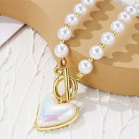 Majčin dan nakit, ogrlica sa peromnom ljubiteljem, ogrlica u obliku srca, ženska ljubav