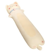 Lijepa mačka dugačka plišana jastuka punjena lutka mekana udobna push lutka za kože za bebe zagrljaj