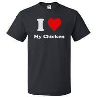 Volim moju piletinu majicu i srčanim poklonom piletine
