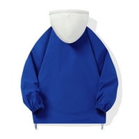 Ketyyh-Chn Mens Fall Cardigans Jedinstvena odjeća Srednja dugačka jakna plava, XL