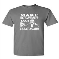 Ul. Patricks Day sjajno - Unizno pamučno majica majica, košulja, ugljen, veliki
