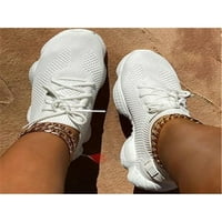 Zodanni ženske tenisice mrežice za trčanje cipela za prozračnu čarape za čarape za čarape za žene treneri koji hodaju neklizne debele jedinice Atletičke cipele bijele 6