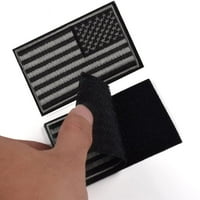 Tactical USA zastava zastava - Crna i siva Američka zastava SAD Sjedinjene Države Vojni uniformni amblem-flasteri