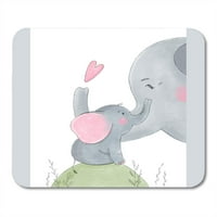 Plava slatka slonova beba za bebe diskulavi rođendan rođendana rođena mousepad jastučić za miš miš