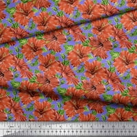 Soimoi ljubičasta pamučna kambrična tkaninska tkaninska odlazi i cvjetna otisnuta zanatska tkanina od